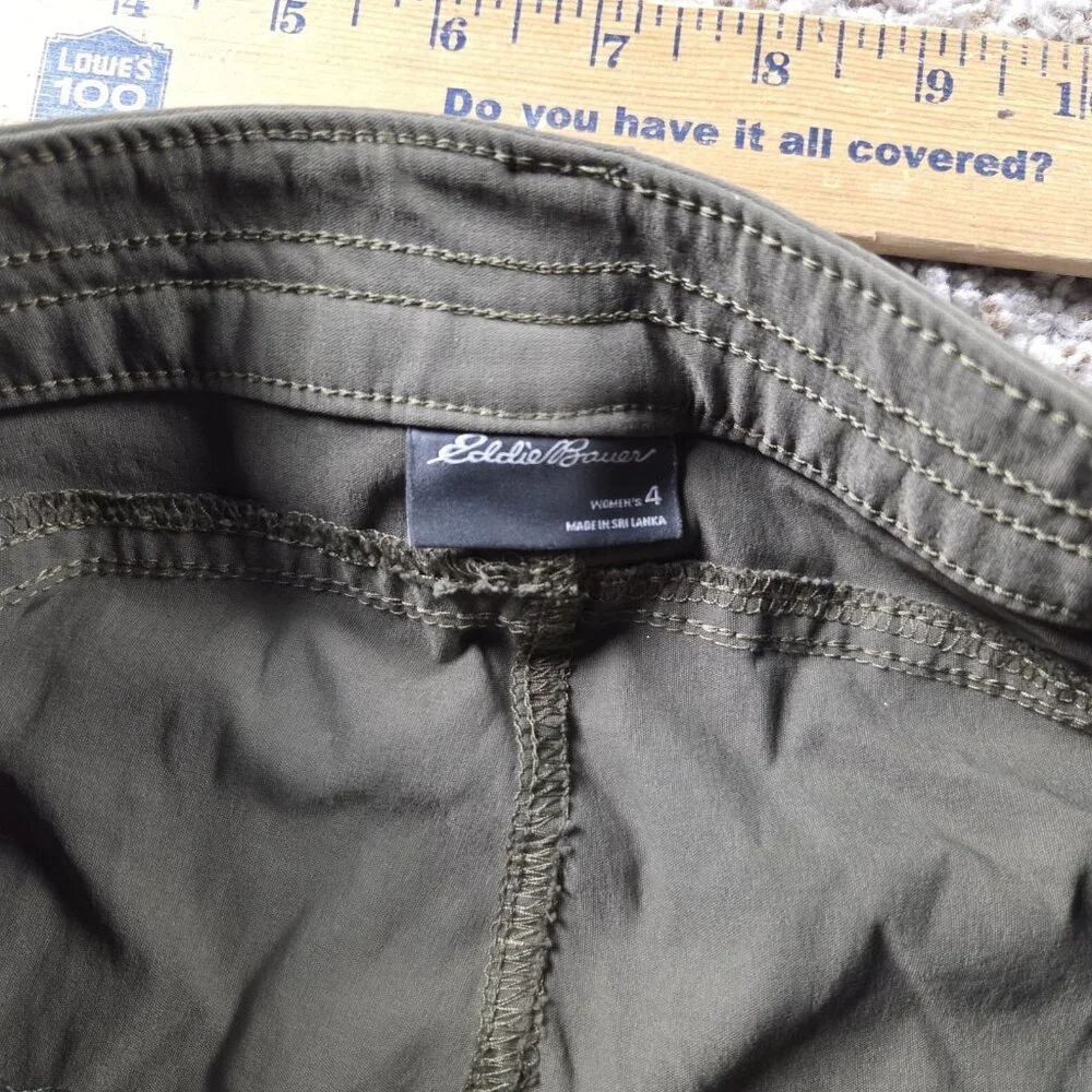 Lot Eddie Bauer Capri Pants Womens 4 Stretch Lightweight Crop Travel Hike - Picture 4 of 10